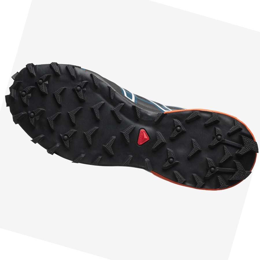 Salomon SNOWCROSS ADVANCED Tornacipő Férfi Fekete Kék Narancssárga | HU 2182WNB